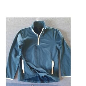 Bonobos Golf Mens Medium Slim Fit Quarter Zip Pullover Teal Blue Sweater